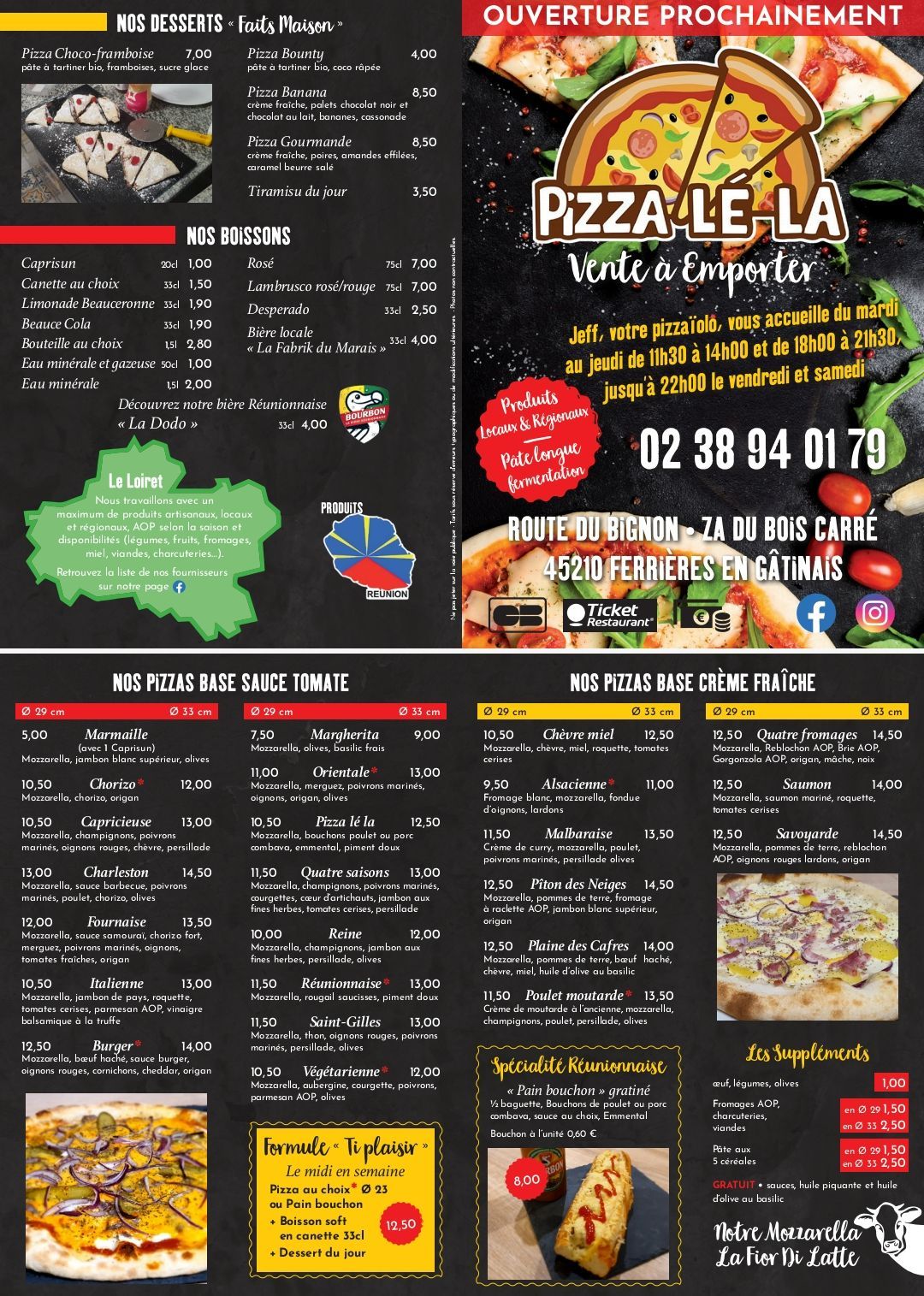 Pizza Lé La FerrièresenGatinais Délicieuses pizzas